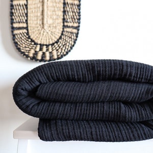 Black Muslin Blanket Bohemian Coverlet King Size Bedspread 4 Layer Muslin Pillow Case Gauze Cotton BedCover Housewarming Gift image 2