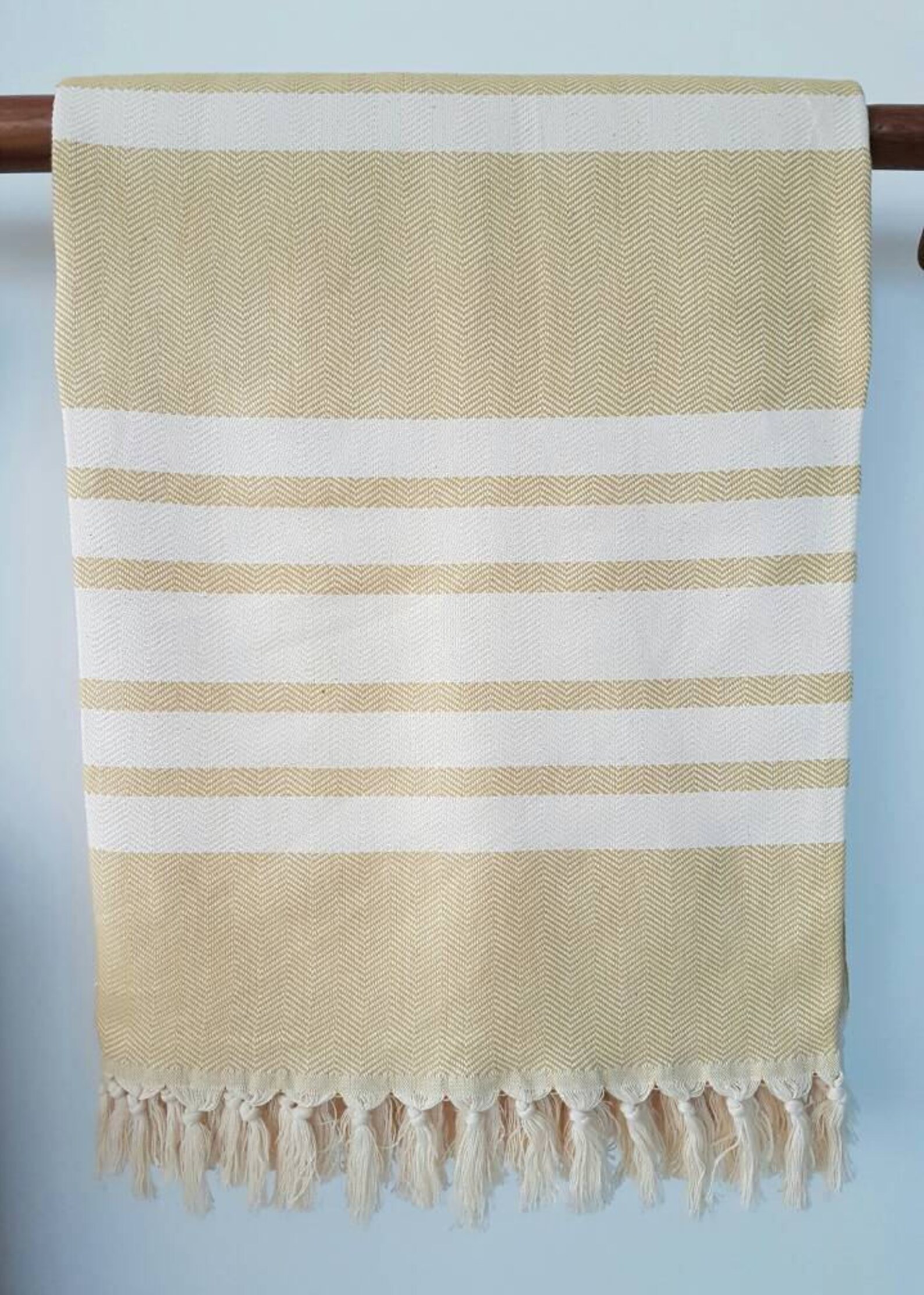 Mustard Herringbone Blanket 100 Cotton Woven Blanket Etsy