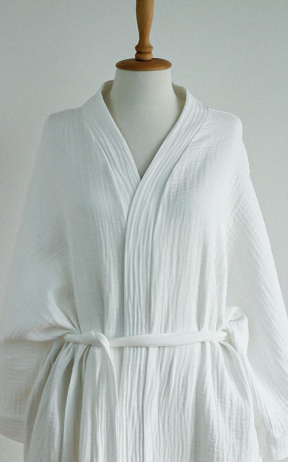White Bathrobe - 13 Colors Available - Unisex Bathrobe - Soft Cotton ...