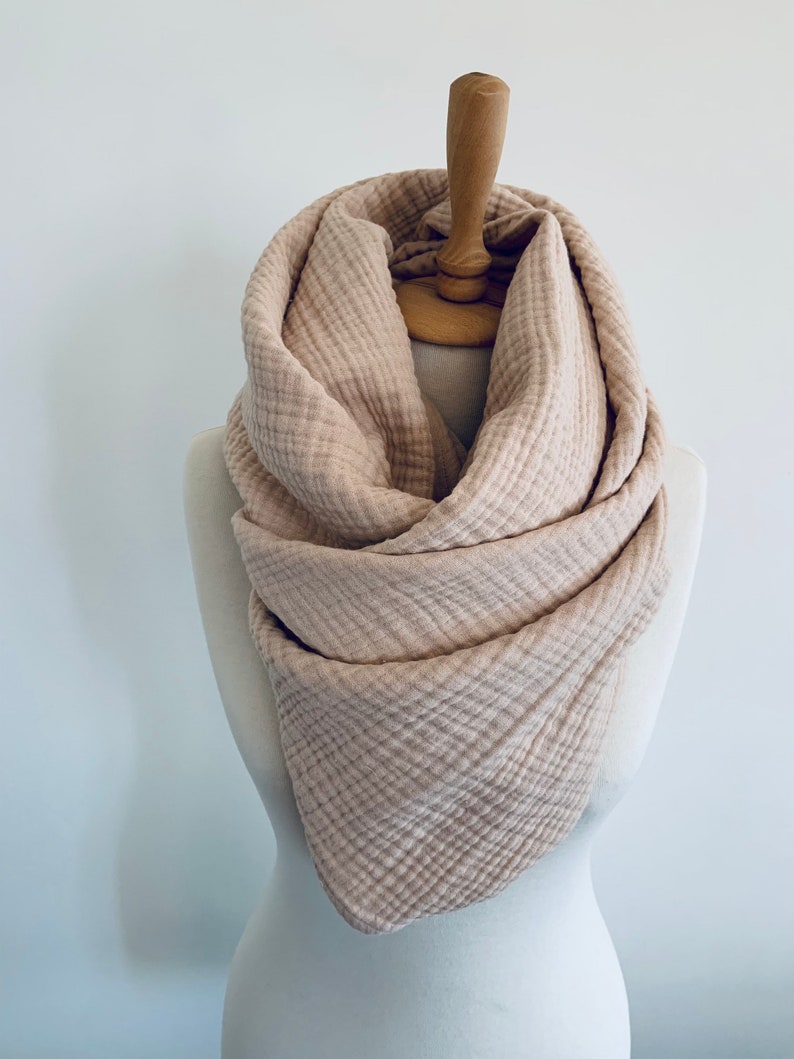 Oversized Beige Scarf Fall Winter Scarves Huge Cotton Etsy