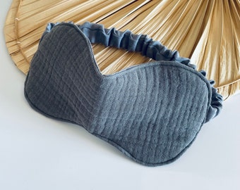 Sleep Eye Mask for Men  Linen Cotton Eye mask UltraSoft Travel Mask Meditation Unisex Blindfold Gift for him
