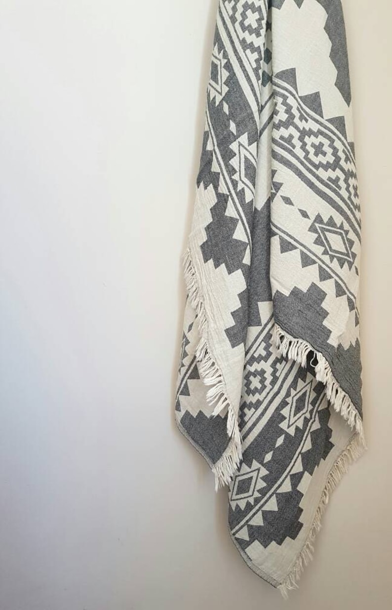 Tribal Aztec Native American Navajo Indians Print Throw Blanket