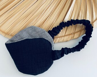 Unisex Sleep Eye Mask  Handcrafted Soft Linen Cotton Eye mask  Meditation Eye Mask Unisex Blindfold Gift for him