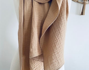 新品未使用　argue wool Gauze stole beige argue SQUARE WOOL GAUZE STOLE BEIGE ストール