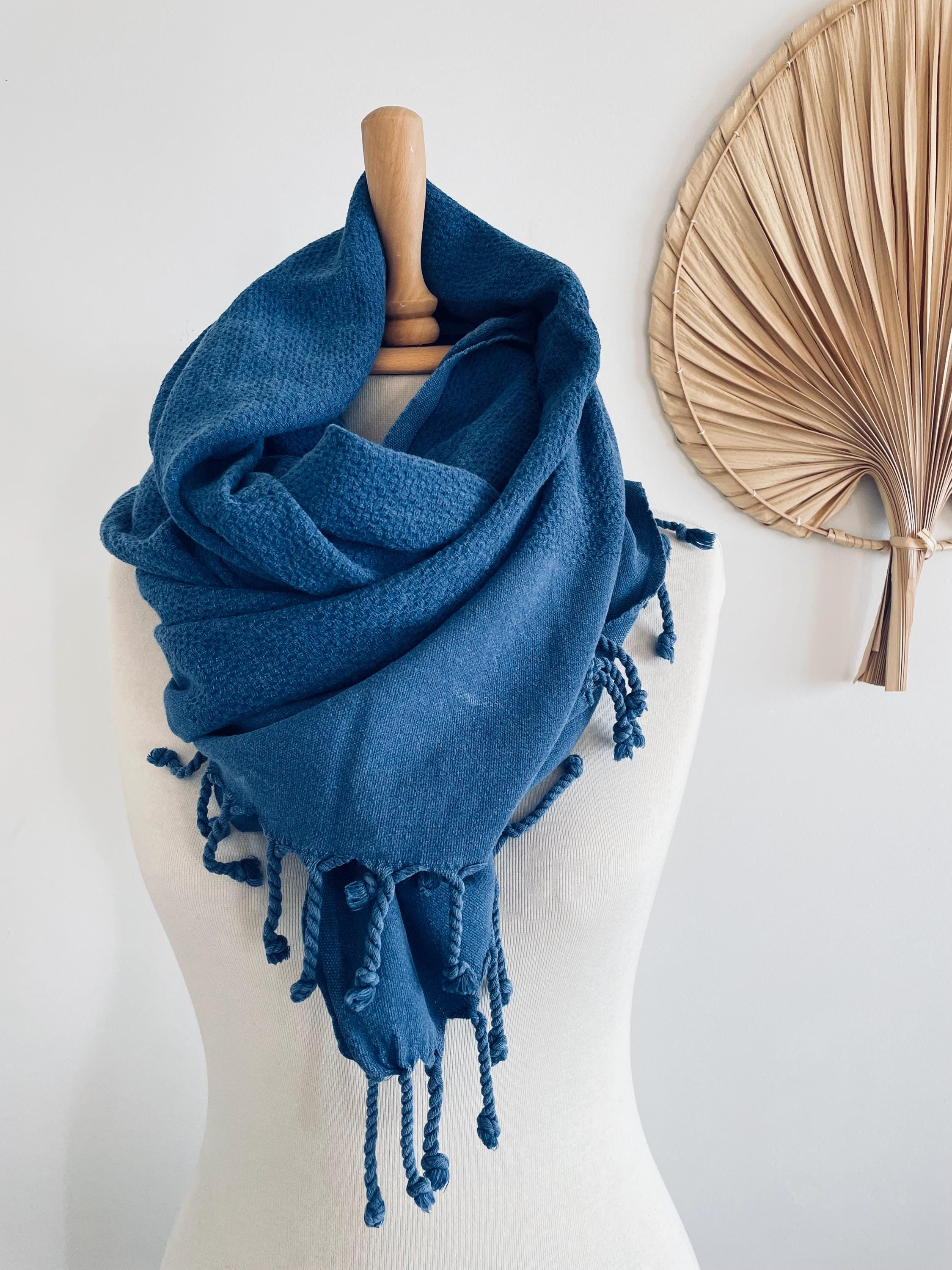 Blu Elettrico Sciarpa Scozzese Lana Scarf Sciarpa Tartan Scozzese