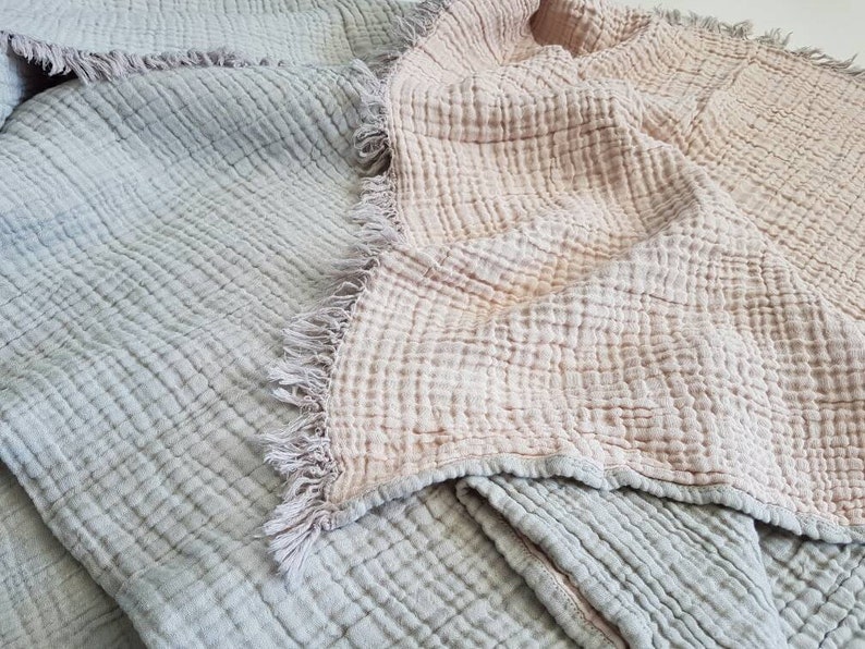 Ultrasoft Cotton Gauze Blanket King Size Coverlet With Etsy UK