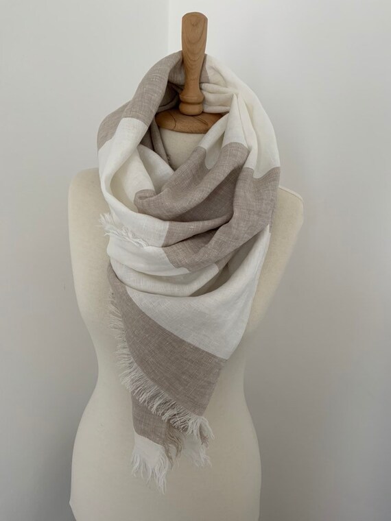 white linen shawl