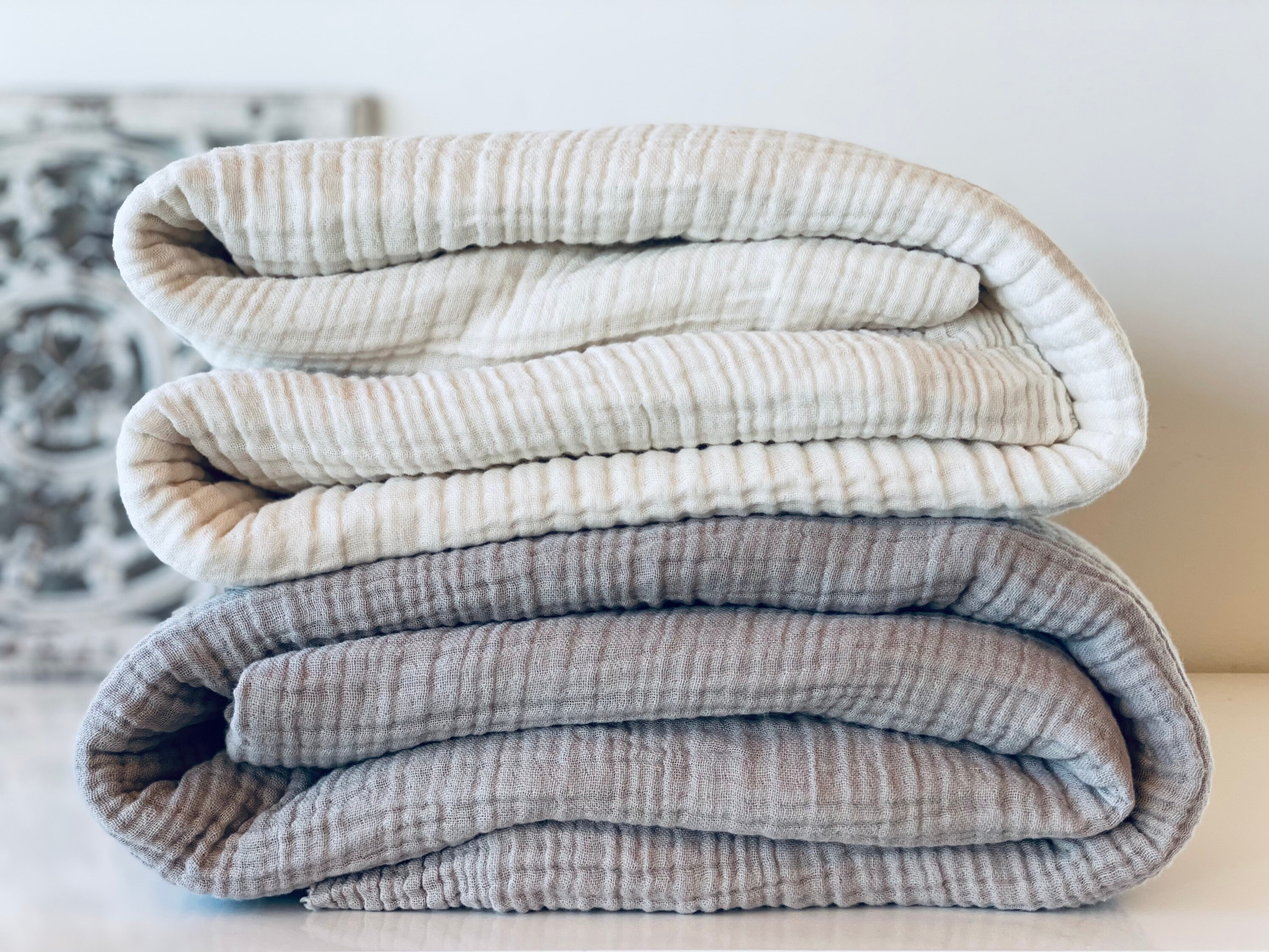 Muslin Bedcover Adult Muslin Blanket Coverlet Gauze Cotton Etsy Australia