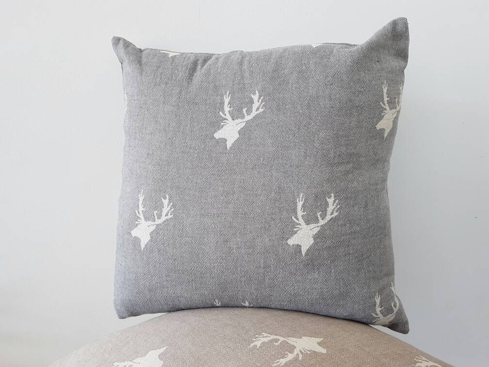 Coussin Gris - Coussin Décoratif Canapé Couverture Cadeau de Pendaison Crémaillère Accent Oreiller C