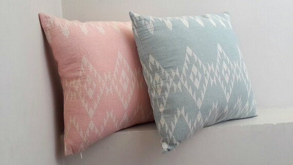 Aztec Pillow Cover Pastel Pink Sham Aztec Pillow Cover Pastel Pillow