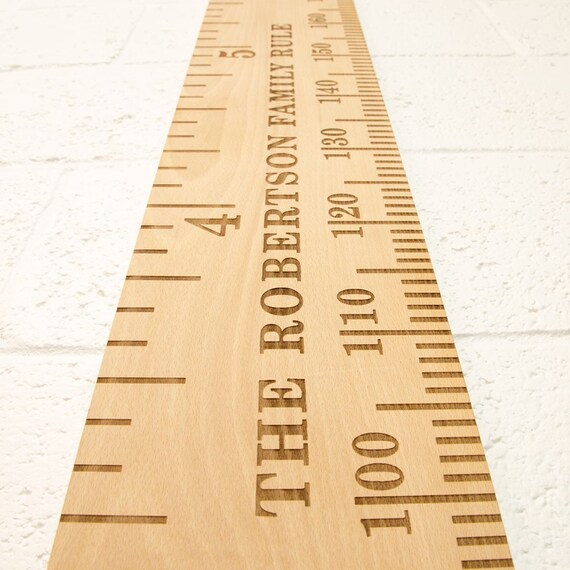 Wooden Ruler Height Chart