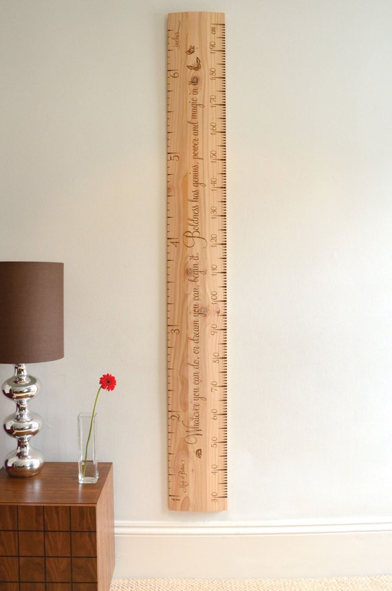 Wooden Ruler Height Chart