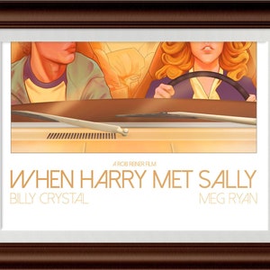Póster ilustrado de la película Cuando Harry conoció a Sally