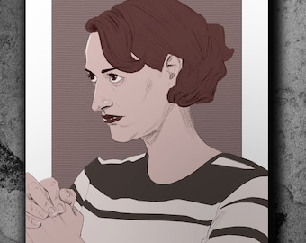 Fleabag illustrated small A4 print