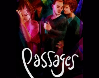 Passages illustrated movie poster, A3, Ira Sachs, Ben Whishaw, Franz Rogowski, Adèle Exarchopoulos