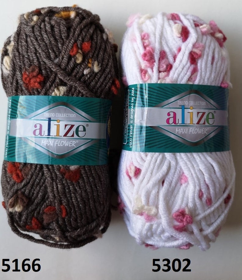 Alize FLOWER yarn Wool hand knit yarns Buterfly yarn Fancy Etsy