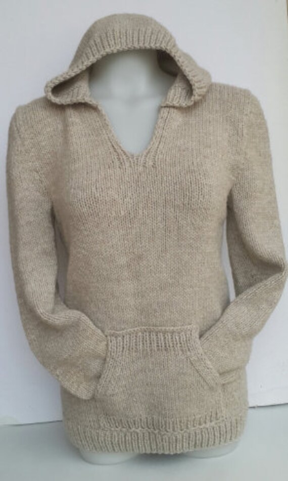 hooded wool jumper