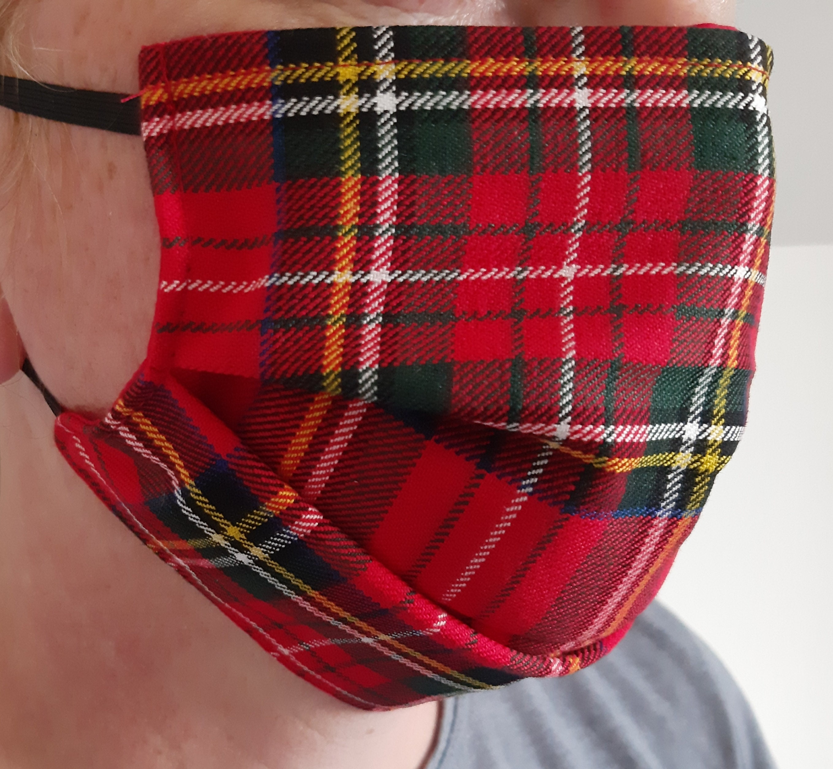 Various Tartans Tartan Face Mask Covering Double Layer Etsy UK