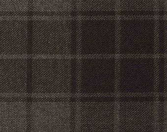 Grey Highlander Scottish Tartan Fabric, Per Half Metre, Machine Washable Poly Viscose