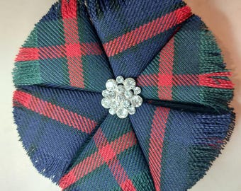 Murray of Atholl Modern Tartan Diamante Scottish Brooch