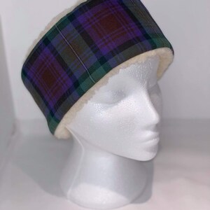 Handmade Isle of Skye Scottish Tartan Headband, Ear Warmers, Ear Muff Cosy, Quality Fleece Lined