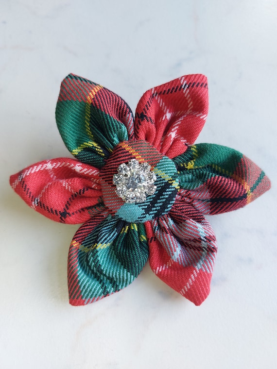 Tartan brooch flower sale