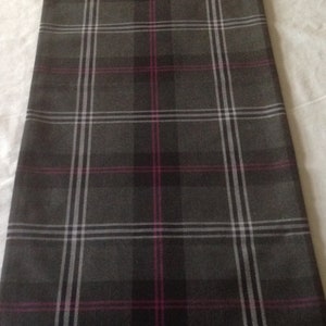 Grey Weekender Scottish Tartan Table Runner, Machine Washable Poly Viscose 76" x 12"