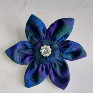 Spirit of Scotland Tartan Flower Diamante Scottish Brooch