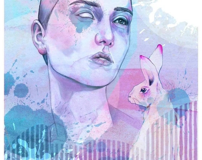 White rabbit (30 x 40 cm)