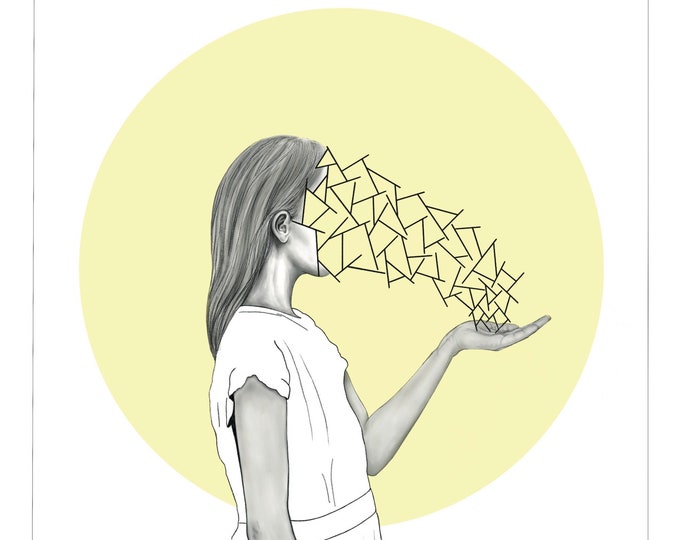 Gul KRAFT (40 x 40 cm)