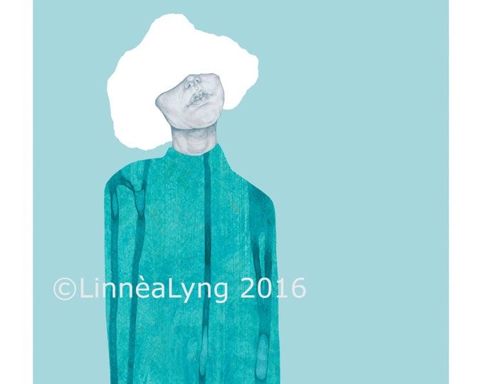 Head in a cloud #2 (40 x 50 cm)