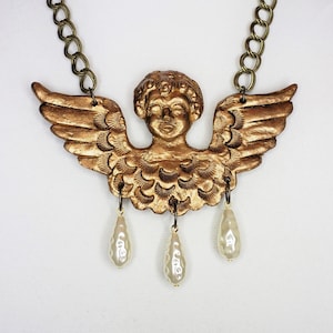 Folkart Angel Pendant Necklace