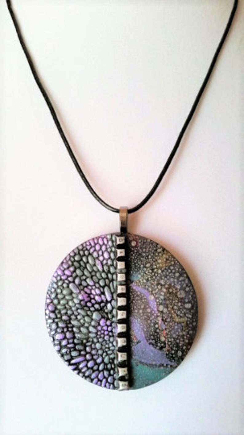 Colorful Splashes Pendant III Necklace image 1