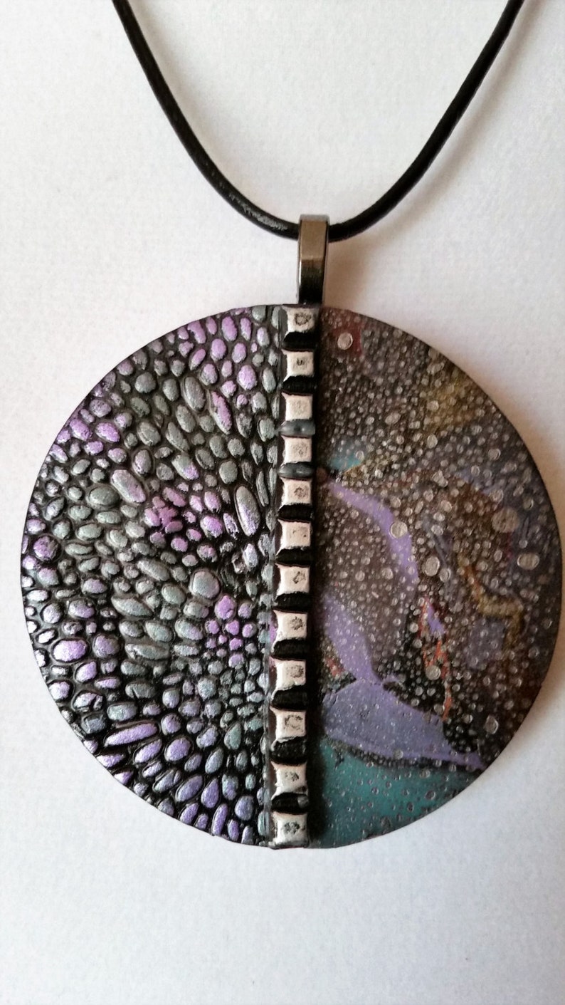 Colorful Splashes Pendant III Necklace image 3