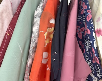 Conjunto de 3 haoris vintage, conjunto de haori, chaqueta japonesa, chaqueta de kimono, chaleco vintage para kimono, de Japón, haori aleatorio, tela antigua, textil