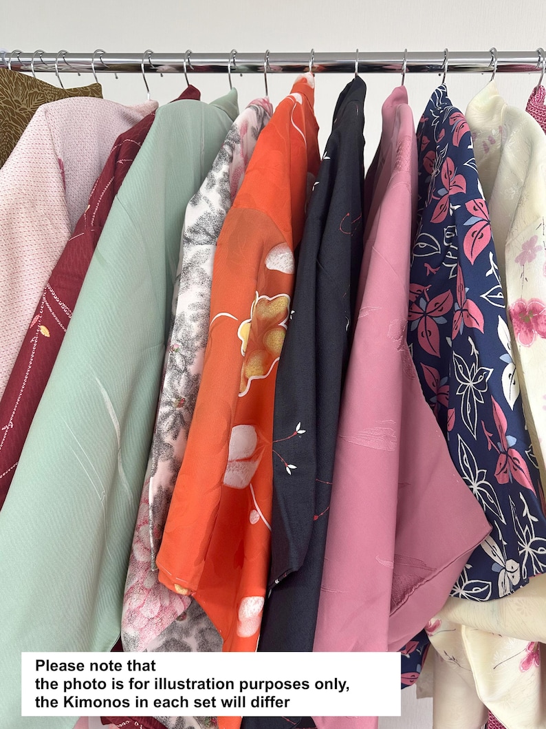 Set med 3 vintage haorier, set med haori, japansk jacka, kimonojacka, vintageväst till kimono, från Japan, slumpmässig haori, gammalt tyg, textil bild 1