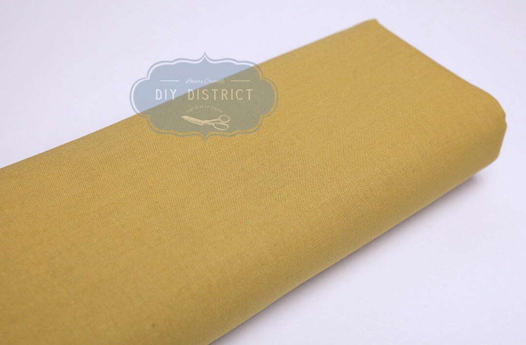 Mustard Yellow - Flex Cotton Prewashed Plain Fabric 09