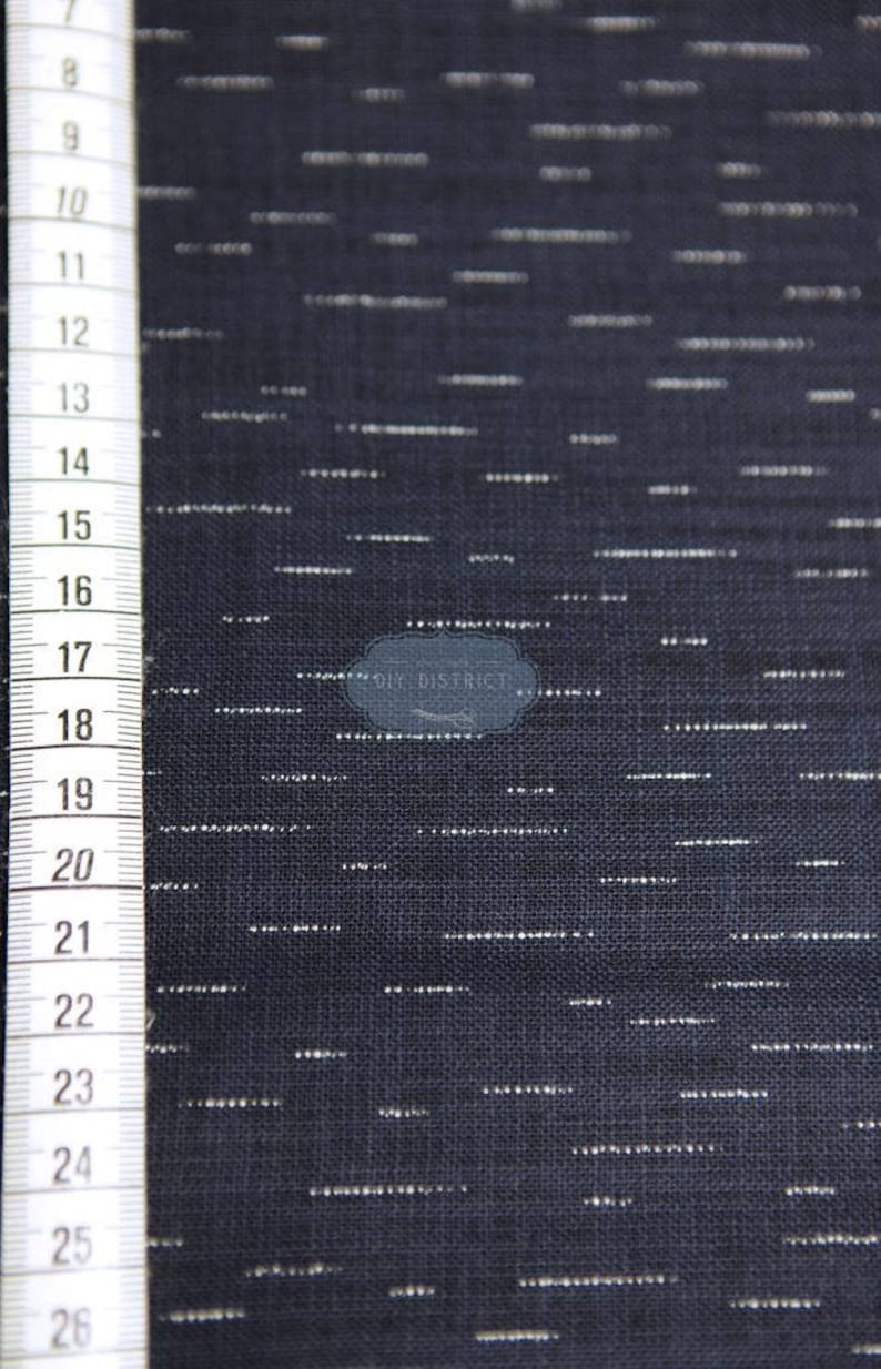 Traditional Japanese navy blue Tateshizuku fabric - 50cm, Japanese fabrics, traditional fabric, navy blue Japanese fabric, pattern image 4