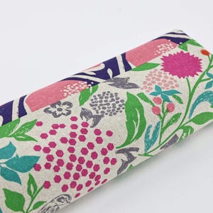 Echino canvas with colorful patterns pink color - 50cm, Japanese fabrics, Echino fabric, Etsuko Furuya, retro, Japanese canvas, linen fabric