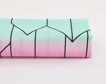 Tela de manga japonesa con degradado blanco, verde y rosa (50 cm) Manga, animación japonesa, cosplay de mariposa rosa, tela de manga japonesa, cosplay