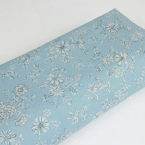 Japanese cotton lawn liberty style blue background - 50cm, blue liberty, Japanese fabric, Japanese liberty, liberty style fabric, blue floral pattern