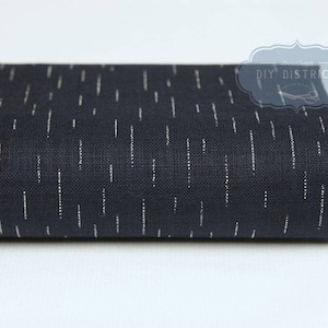 Traditional Japanese navy blue Tateshizuku fabric - 50cm, Japanese fabrics, traditional fabric, navy blue Japanese fabric, pattern image 1