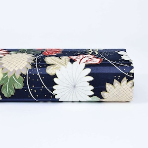 Hyakka Ryoran Quilt Gate fabric blue -50cm- japan fabric, Japanese fabric, quilt gate fabric, Hyakka Ryoran, kimono style, blue vany Kimono