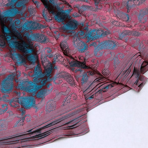 Burgundy Taffeta Fabric Faux Silk Taffeta Fabric Fabric by | Etsy