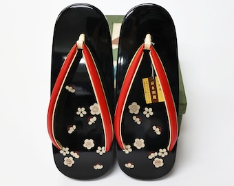 Sakura Geta aus Holz, Geta, New Geta, Zōri, Kimono-Sandalen, japanische Sandalen, japanische Schuhe, Kimono-Accessoires, Yukata-Sandalen, handgefertigt