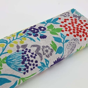 Echino canvas with colorful patterns red color - 50cm, Japanese fabrics, Echino fabric, Etsuko Furuya, retro, Japanese canvas, linen fabric