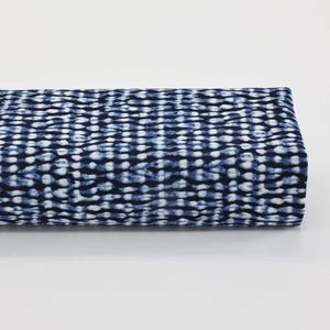 Japanese fabric with indigo Shibori print - 50cm, Japanese fabric, shibori, indigo shibori, shibori pattern, shibori indigo, Dyed Japanese
