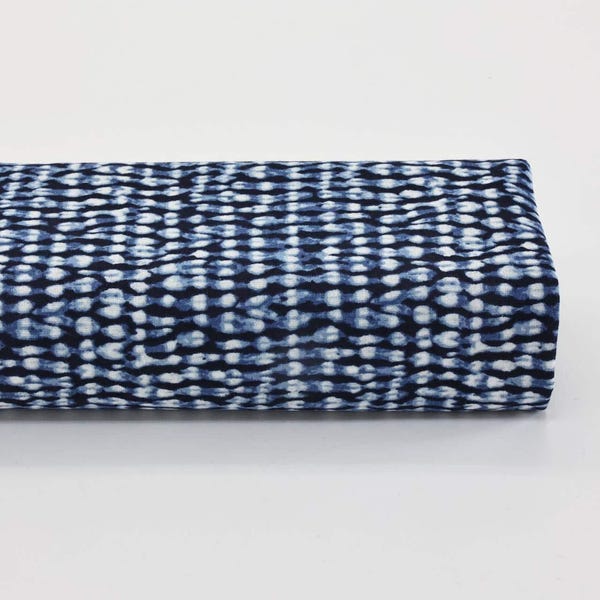 Japanese fabric with indigo Shibori print - 50cm, Japanese fabric, shibori, indigo shibori, shibori pattern, shibori indigo, Dyed Japanese