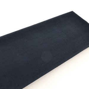 Japanese plain fabric Dobby cotton dark blue color -50cm- japanese fabric, dobby plain fabric, navy blue solid fabric, japanese solid fabric