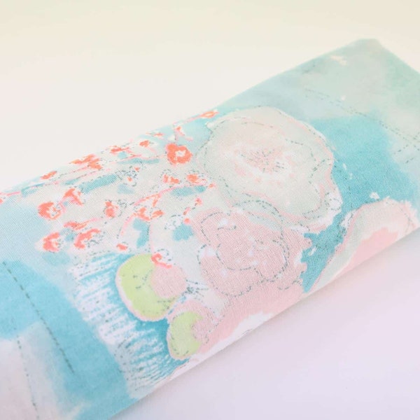 Tessuto di cotone organico Nani IRO Komorebi rosa blu -50cm- Tessuti Nani IRO, tessuti organici, Komorebi, cotone organico, doppia garza organica, tessuto giapponese organico